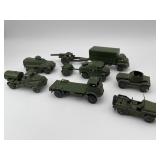 Vtg Dinky Toy Die-cast Military Convoy Vehicles