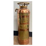 Vtg Acme Copper/Brass Soda-acid Fire Extinguisher