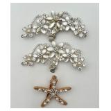 3 Beautiful Hair or Dress Clips