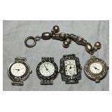 4 Vtg. Watch Faces
