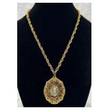 Large Pendant on Large Rope Chain