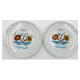 2 VTG Berggen Trayner Swedish Fold Art Plates