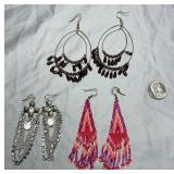 3 Pairs Of Pierced Fashion Earrings