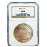 1884-0 Morgan Silver Dollar NGC MS64