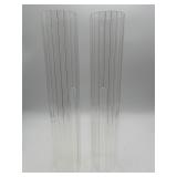 Clear Ribbed Open End Glass Cylinder