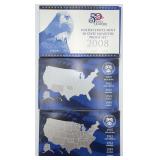 3 2008 U.S. Mint 50 State Quarters Proof Sets COA