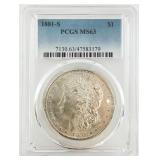1881-S Morgan Silver Dollar PCGS MS63