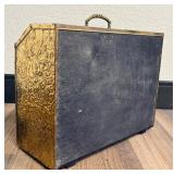 Vtg. Embossed Brass Magazine Holder