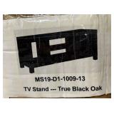 "True Black Oak" TV Stand Still in Shipping Pkg.