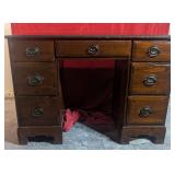*Antique Dark Stained Desk w/Dovetail Joints