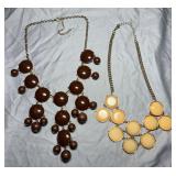 2 Gold-tone Fashion Necklaces