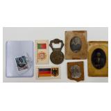 Lot of Antique Items, Tin Types, Bottle Opener etc