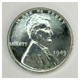 1943 Brilliant Uncirculated Lincoln Wheat Penny