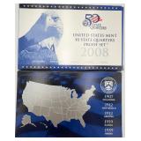 2 2008 U.S. Mint 50 State Quarters Proof Sets COA