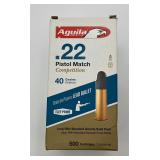 Aguila 500 count .22 LR 40 gr Pistol Match Ammo