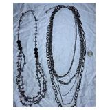 2 Dark Colored Fashion Necklaces