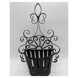 Black Wrought Iron Wall Planter