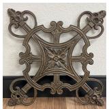 Painted Cast Iron Wall Art Piece