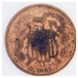 1865 2 Cent Coin