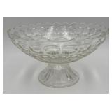 Vtg Federal Glass Footed Fruit Bowl