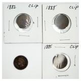 4 Indian Head Pennies