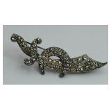 Vtg. Masonic Shriners Scimitar & Moon Brooch