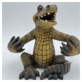 Whimsical Homestyle Toad Hollow Gator Statue