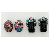 2 Pair of Pierced Earrings