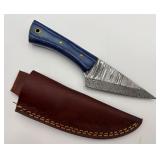 Hand-made Damascus Steel Utility/Hunting Knife
