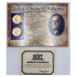 2008 John Q. A. 24K G.P. Presidential $1 Coin Set