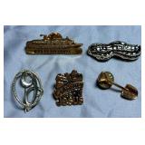 Miscellaneous Gold-tone Fashion Pins
