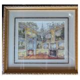 *Fancy Room Pencil Art in 16" x 18" Gilt Frame