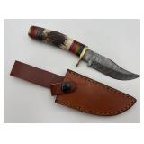 Handmade Damascus Steel Hunting Knife