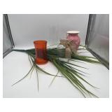4 Vases & Faux Greenery