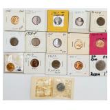 15 Lincoln Pennies Proof B.U., Error & Coll. Dates