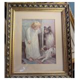 *Girl & Her Dog Giclée in 16½" x 19½" Gilt Frame
