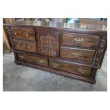 *Bassett Stained Oak Dresser w/Mirror
