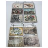 Antiq & Vtg Postcards in Plastic Pocket Sleeves