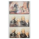 3 2007 U.S. Mint Presidential $1 Coin Sets w/ COA