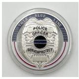 Thin Blue Line Police Challenge Token