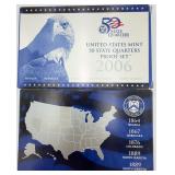 2 2006 U.S. Mint 50 State Quarters Proof Sets COA