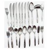 Flower Design Silverware Set