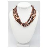 925 Brown Beaded Necklace