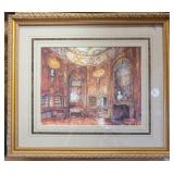 *Ornate Study Pencil Art in 15½" x 18" Gilt Frame