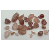 Lot of Tumbled Strawberry Quartz Stones
