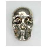 1 Troy Ounce .999 Fine Silver Poured Skull Shape