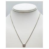 Sterling Pandora Halo Pendant Collier Necklace