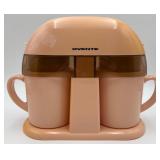 Ovente Peach Dual Single Serve Ice Cream Maker