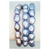3 Freshwater Pearl Bracelets