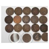 19 Indian Head Pennies